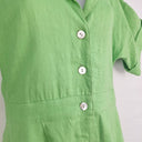 Second-Hand - Witchery Lime Linen Elevated Shirt Dress Size 8 - SwapUp