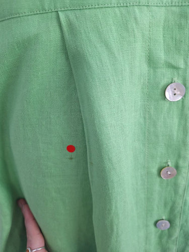 Second-Hand - Witchery Lime Linen Elevated Shirt Dress Size 8 - SwapUp