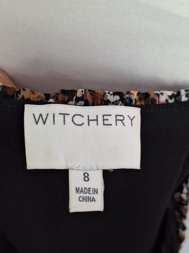 Second-Hand - Witchery Subtle Shimmer Ruffle Hem Mini Dress Size 8 - SwapUp