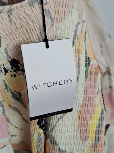 Second-Hand - Witchery Spring Peaches Open Back Dress Size 8 - SwapUp