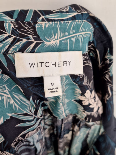 Second-Hand - Witchery Banana Leaf Casual Summer Shirt Dress Size 8 - SwapUp