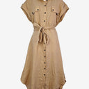 Second-Hand - Witchery Sandy Linen Structured Safari Dress Size 8 - SwapUp