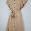 Second-Hand - Witchery Sandy Linen Structured Safari Dress Size 8 - SwapUp