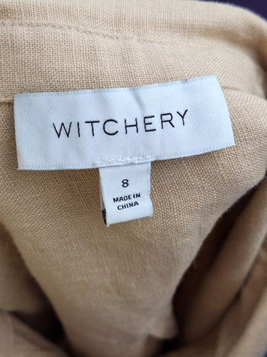 Second-Hand - Witchery Sandy Linen Structured Safari Dress Size 8 - SwapUp
