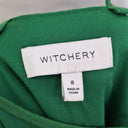Second-Hand - Witchery Moss Green Summer Tiered Linen Dress Size 8 - SwapUp