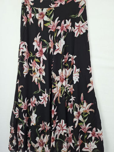 Second-Hand - Witchery Dark Lily Feminine Midi Skirt Size 8 - SwapUp