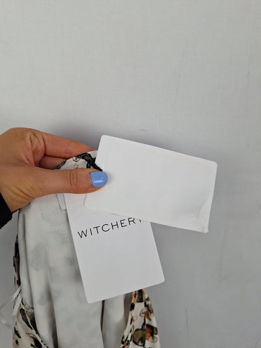 Second-Hand - Witchery Abstract Watercolour Flowy Dress Size 8 - SwapUp