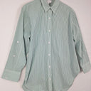 Second-Hand - Witchery Classic Green Striped Shirt Size 8 - SwapUp