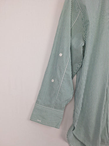 Second-Hand - Witchery Classic Green Striped Shirt Size 8 - SwapUp