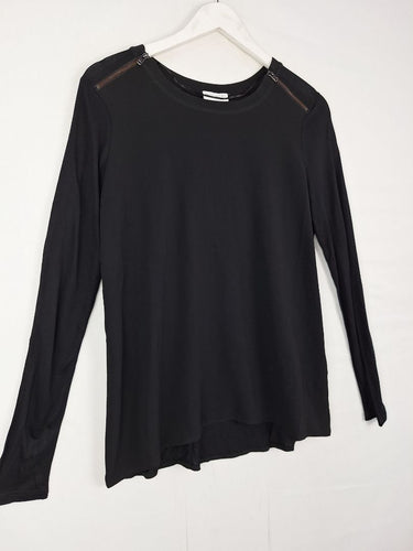 Second-Hand - Witchery Classic Shoulder Zip Top Size S - SwapUp