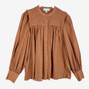 Second-Hand - Witchery Red Dust Pleat Blouse Size 8 - SwapUp