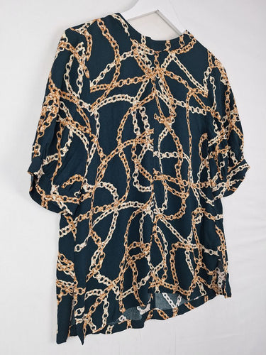 Second-Hand - Witchery Deep Sea Chain Blouse Size 8 - SwapUp