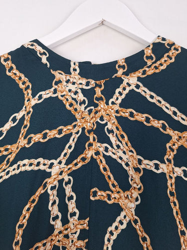 Second-Hand - Witchery Deep Sea Chain Blouse Size 8 - SwapUp