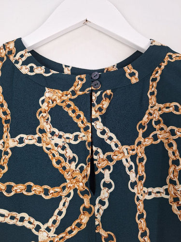 Second-Hand - Witchery Deep Sea Chain Blouse Size 8 - SwapUp