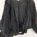 Second-Hand - Witchery Black Pure Linen Wrap Blouse Size 8 - SwapUp