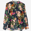 Second-Hand - Trenery Tropical Island Patterned Silk Shirt Size S - SwapUp