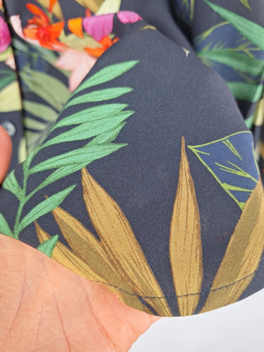 Second-Hand - Trenery Tropical Island Patterned Silk Shirt Size S - SwapUp
