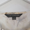 Second-Hand - Liz Jordan Bronze Tie Front Flower Blouse Size 14 - SwapUp
