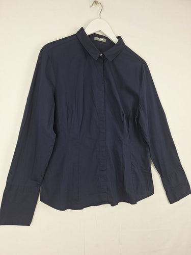 Second-Hand - studio.w Moon Silver Button Classic Navy Shirt Size 18 - SwapUp