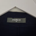 Second-Hand - studio.w Moon Silver Button Classic Navy Shirt Size 18 - SwapUp