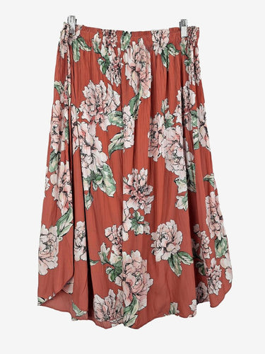 Witchery Blush Micro Pleat Midi Skirt Size 14