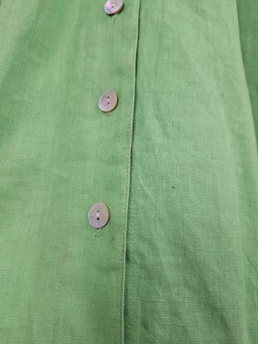 Second-Hand - Witchery Lime Linen Elevated Shirt Dress Size 8 - SwapUp