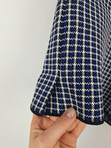 Second-Hand - Scanlan Theodore Cobalt Check Knit Shorts Size XS - SwapUp