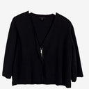 Second-Hand - COS Classic Black Zip Cardigan Size S - SwapUp