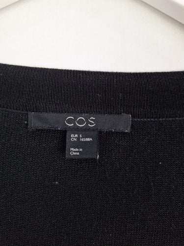 Second-Hand - COS Classic Black Zip Cardigan Size S - SwapUp