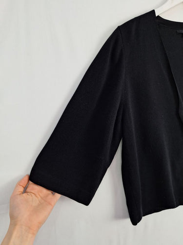 Second-Hand - COS Classic Black Zip Cardigan Size S - SwapUp