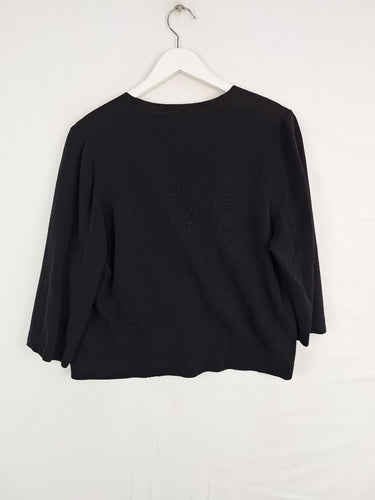 Second-Hand - COS Classic Black Zip Cardigan Size S - SwapUp