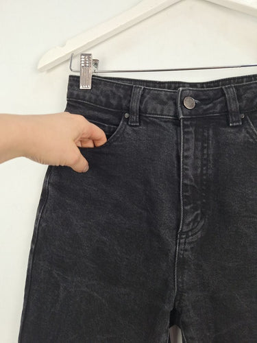 Second-Hand - Witchery Washed Black Raw Edge City Jeans Size 8 - SwapUp