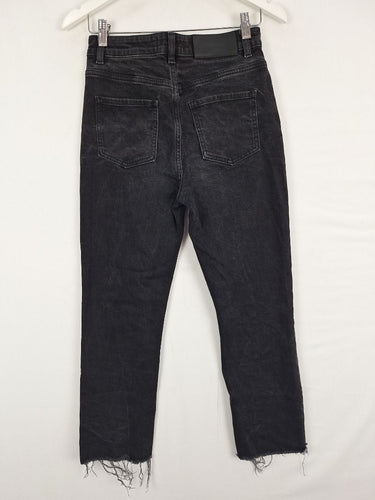 Second-Hand - Witchery Washed Black Raw Edge City Jeans Size 8 - SwapUp