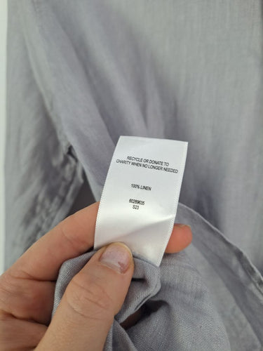 Second-Hand - Witchery Moon Grey Linen Front Pocket Shirt Size 8 - SwapUp