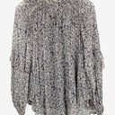 Second-Hand - Witchery Pastel Abstract Floral Flutter Blouse Size 8 - SwapUp