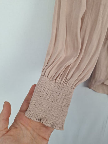 Second-Hand - Witchery Dusty Rose V Neck Blouse Size 8 - SwapUp