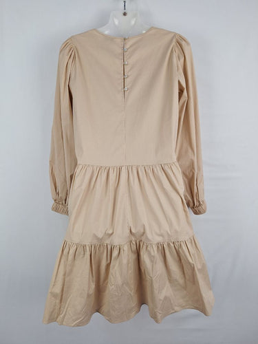 Second-Hand - Witchery Crisp Beige Tiered Mini Dress Size 8 - SwapUp