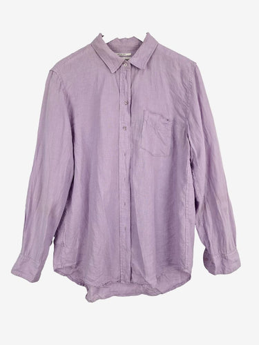 Country Road Lilac Organic Linen Shirt Size 10