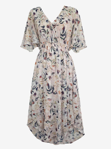 Witchery Soft Pastel Flutter Sleeve Dress Size 10