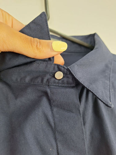 Second-Hand - studio.w Moon Silver Button Classic Navy Shirt Size 18 - SwapUp