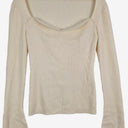 Second-Hand - Iris & Wool Milky Ribbed Sweetheart Top Size M - SwapUp