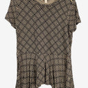 Second-Hand - Michael Kors Beige Diamond Shoulder Zip Top Size M - SwapUp