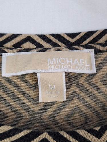 Second-Hand - Michael Kors Beige Diamond Shoulder Zip Top Size M - SwapUp