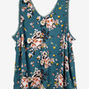 Second-Hand - Torrid Teal Raw Edge Chiffon Top Size XXXL - SwapUp