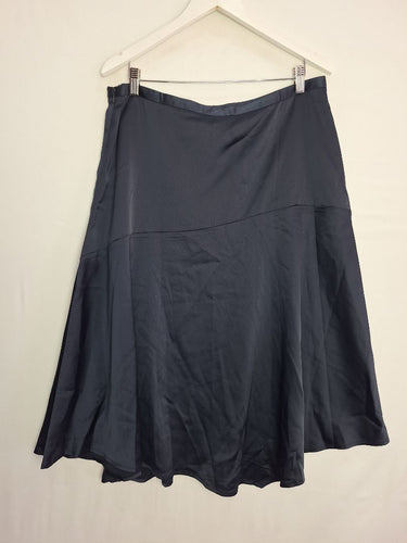 Second-Hand - SPURR Navy Satin A Line Skirt Size 18 - SwapUp