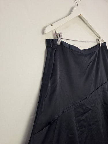 Second-Hand - SPURR Navy Satin A Line Skirt Size 18 - SwapUp
