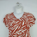 Second-Hand - Warehouse Rust Red Zebra Midi Dress Size 12 - SwapUp