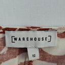 Second-Hand - Warehouse Rust Red Zebra Midi Dress Size 12 - SwapUp