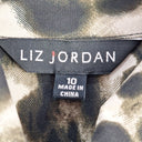 Second-Hand - Liz Jordan Beaded Animal Print Shirt Size 10 - SwapUp