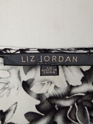 Second-Hand - Liz Jordan Cutaway Sleeve Everyday Staple Top Size 10 - SwapUp